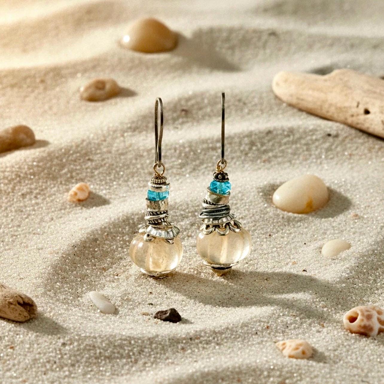 Citrine Quartz silver Drop Earrings, topaz and sterling earrings - Image 6
