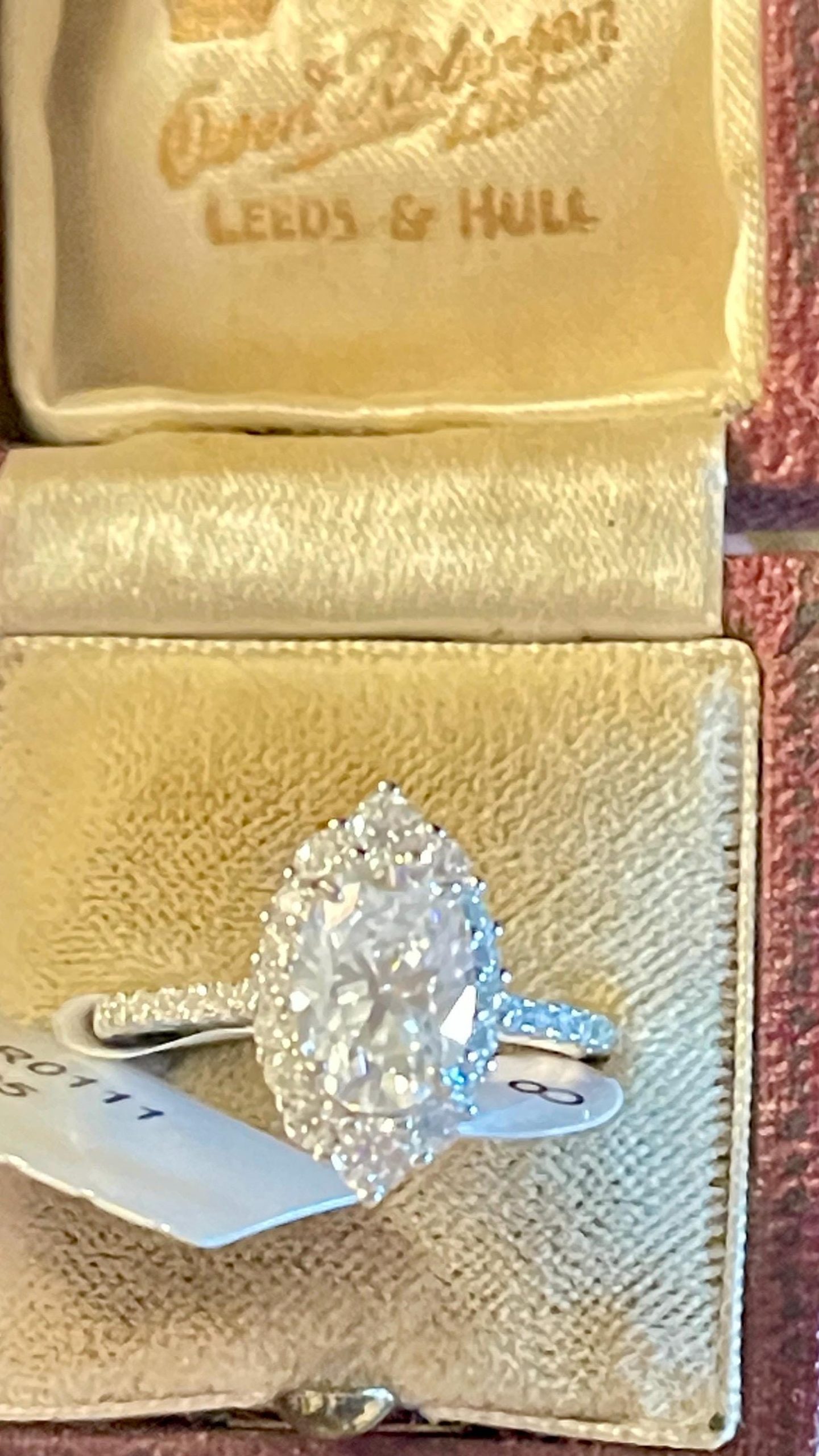Vintage Engagement Ring size 8- Rhodium Real Moissanite Ring - Image 9
