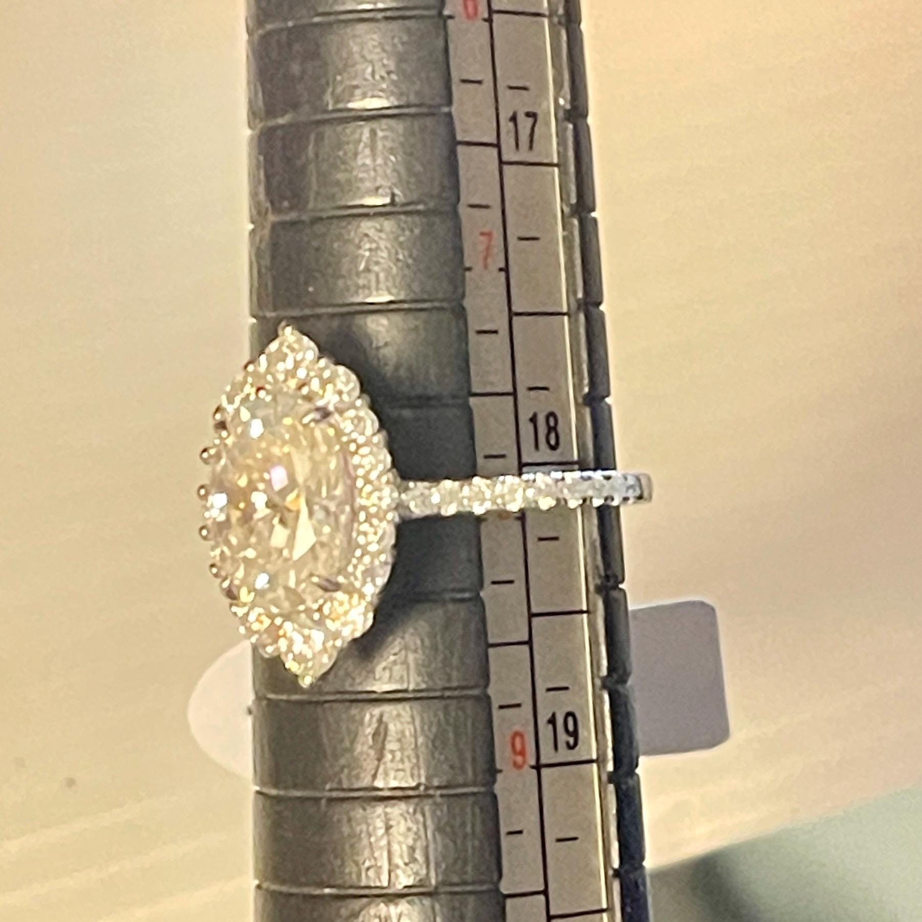Vintage Engagement Ring size 8- Rhodium Real Moissanite Ring - Image 10