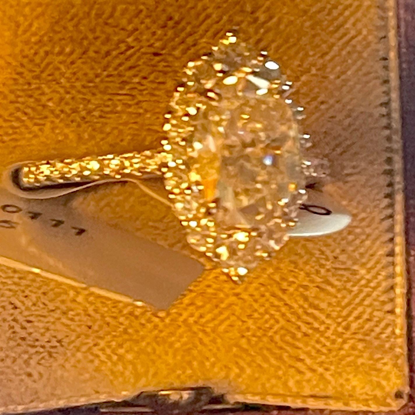 Vintage Engagement Ring size 8- Rhodium Real Moissanite Ring - Image 7