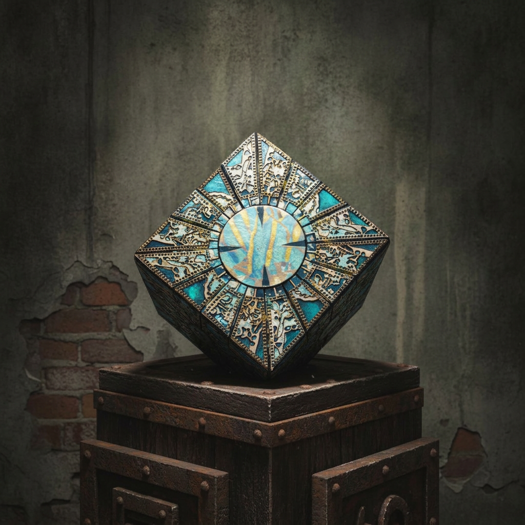 Hellraiser Puzzle Jewelry Box: Handmade Secret Hidden Engagement Ring Compartment